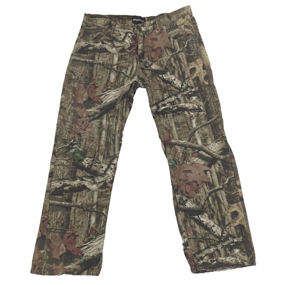 Mossy Oak Mens Camo Denim Pants 36x29 Break Up Infinity Hunting Casual